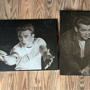 Two vintage  Black and White James Dean Prints
